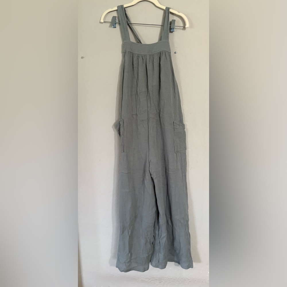 Olive Gauze Jumpsuit
